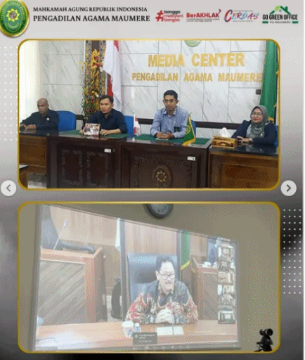 Ketua PA Maumere Bersama Jajaran Aparatur ikuti Pelatihan Juru Bicara dan Pengelolaan Media Sosial